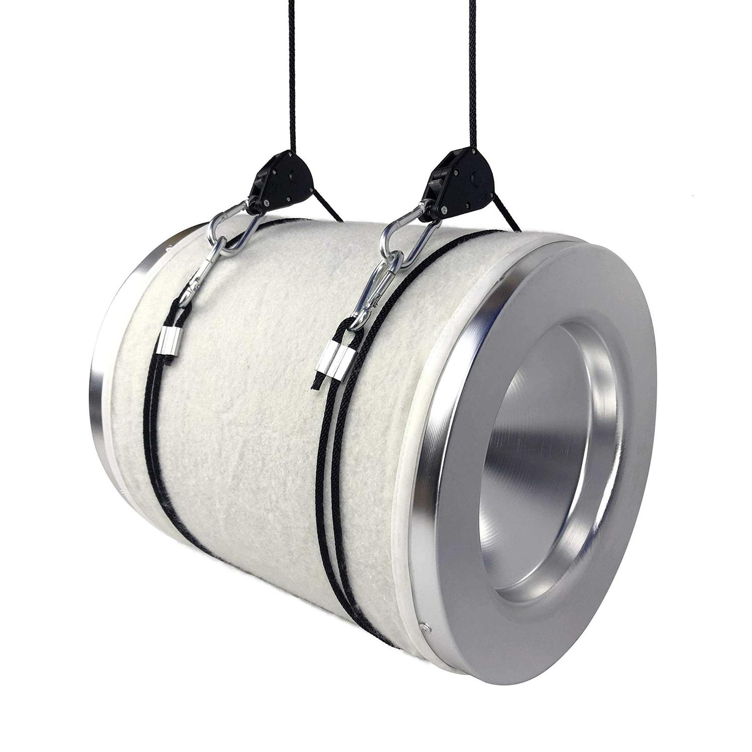 vanleno 6 Pairs 1/8 inch Adjustable Heavy Duty Rope Hanger Reinforced Metal Internal Gears Ratchets foe Growing Light Fixtures