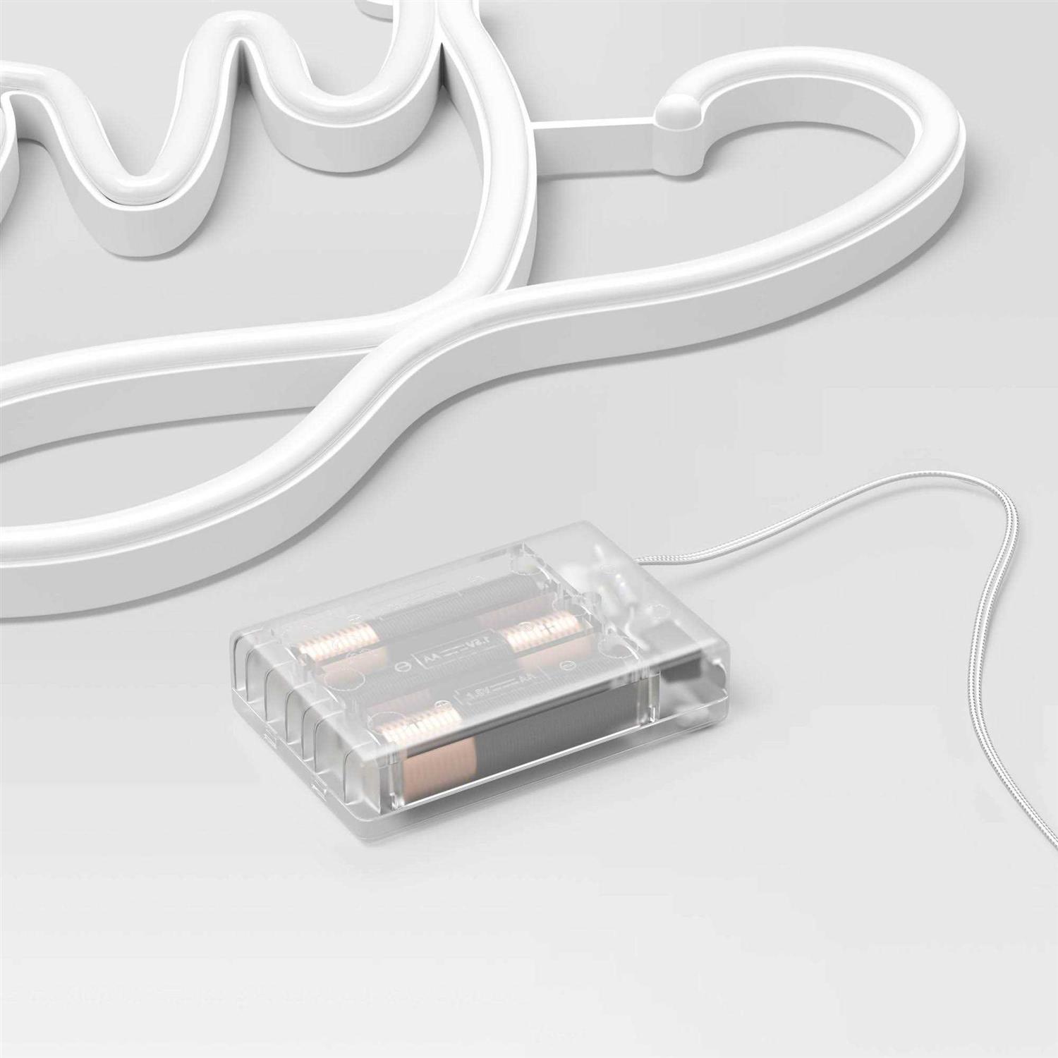 Wondershop 10 Neon Style ‘Merry’ Christmas Novelty Silhouette Light Red