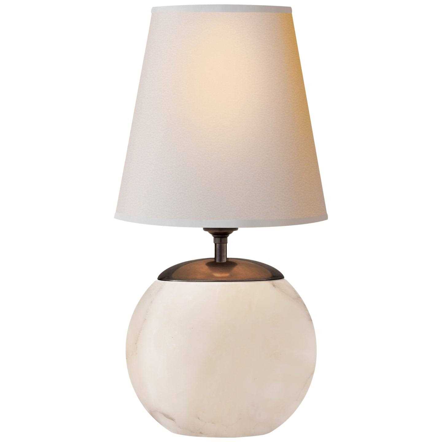 Visual Comfort Signature Tiny Terri Round Accent Lamp Linen