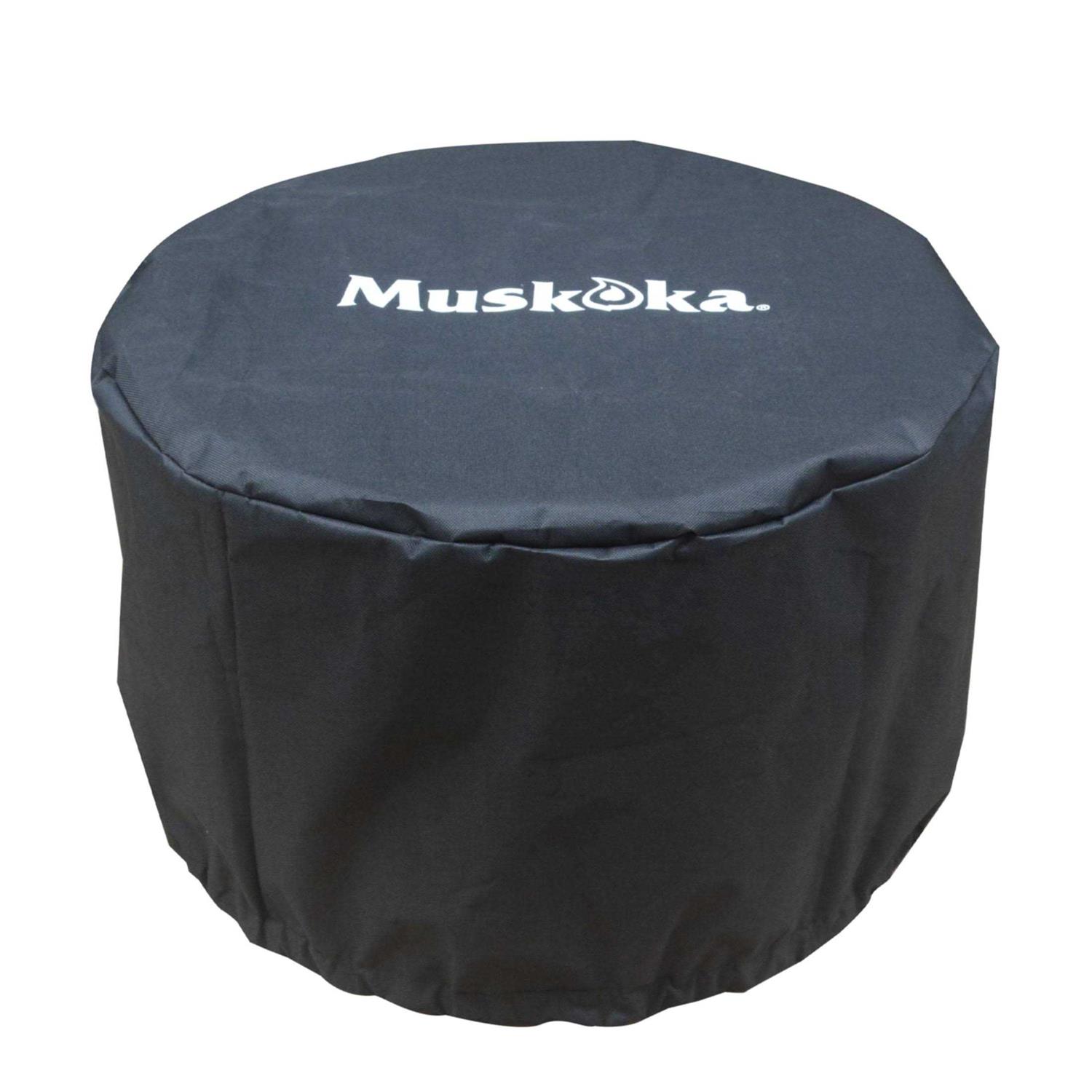 Muskoka 19.5 Stainless Steel Smokeless Wood Burning Fire Pit with Protective Cover