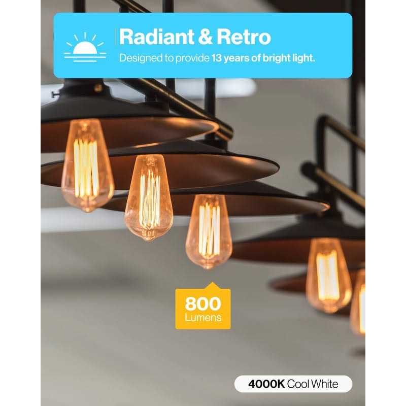 Sunco Lighting Sunco Vintage LED Edison Bulbs St64