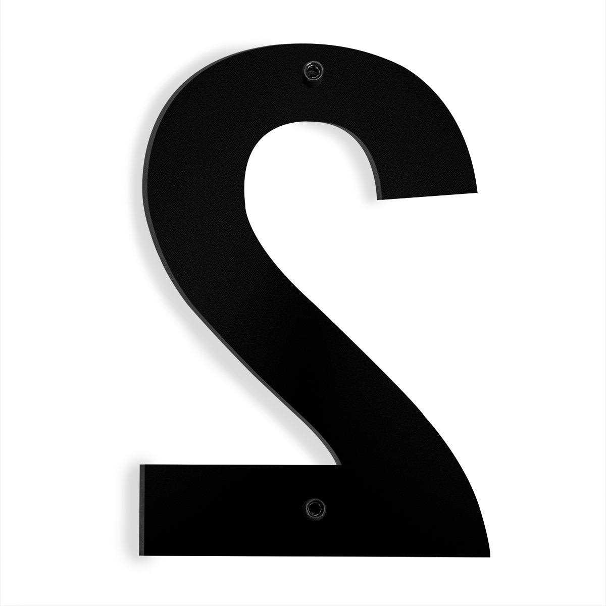 Barton 6 in. Black Stainless Steel Floating House Letter