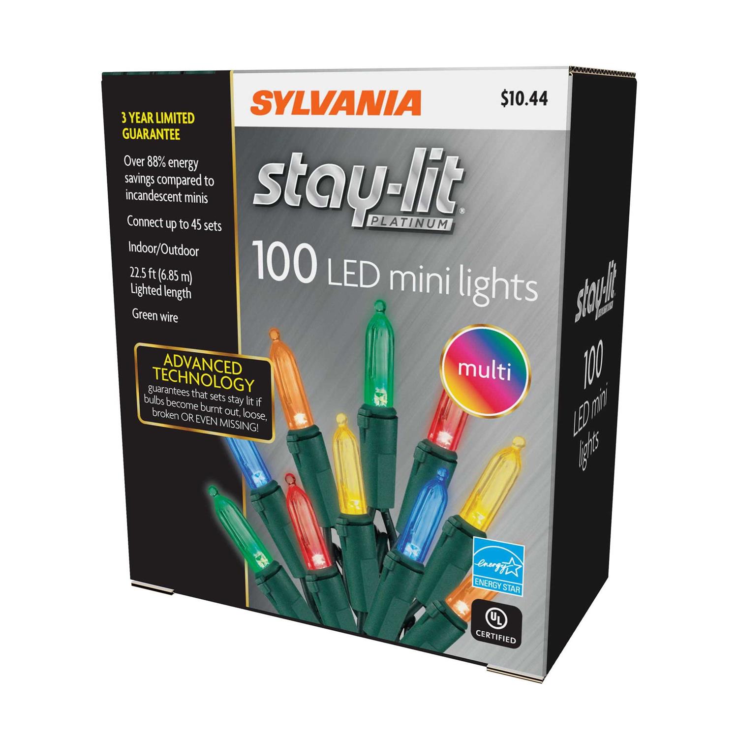 Sylvania 100 Light Stay-Lit LED Set V44541-88S