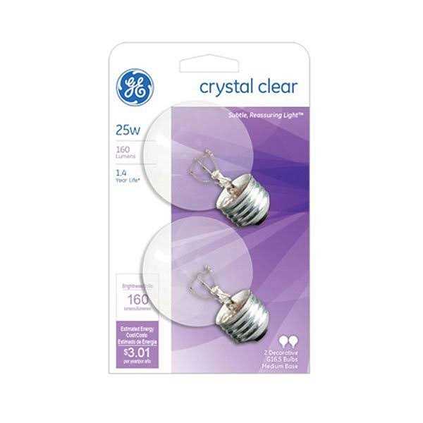(6 Pack) GE 31106 Decorative Globe 25 Watt Clear Globe Light Bulb