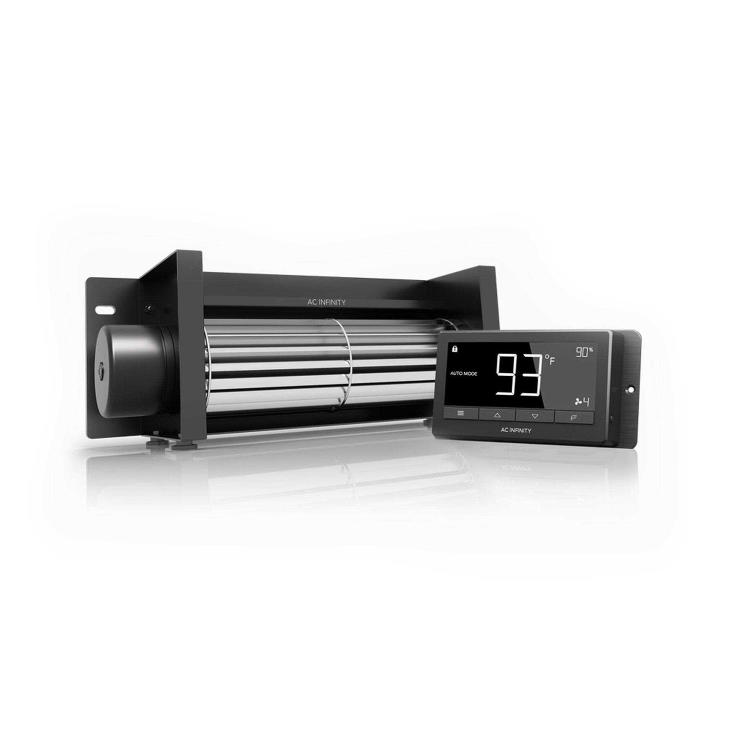 AC Infinity Airblaze T10 Fireplace Blower Fan 10 with Temperature and Humidity Controller