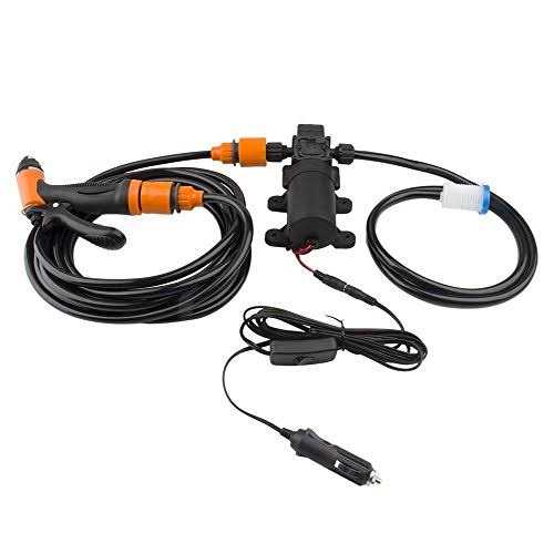 Bang4buck Portable Intelligent Electric Pressure Washer Pump 100W 160 PSI 12V Portable Pressure Powerful Washing Kit with 21.3 Feet PVC Hose