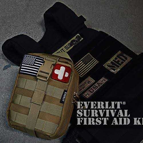 Everlit 250 Pieces Survival First Aid Kit Ifak EMT Molle Pouch Survival Kit Outdoor Gear Emergency Kits Trauma Bag for Camping Boat Hunting Hiking