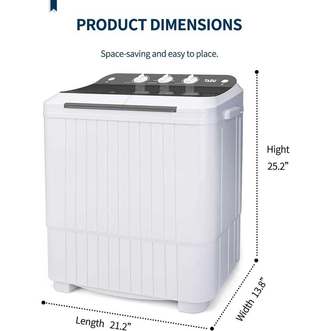 410012710WTATABU 16.5Lbs Portable Washer & Dryer Combo in White