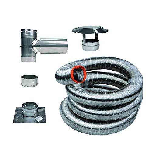 Vortex VOLKA-425 4 X 25′ Stainless Flex Liner Kit For Pellet Stove