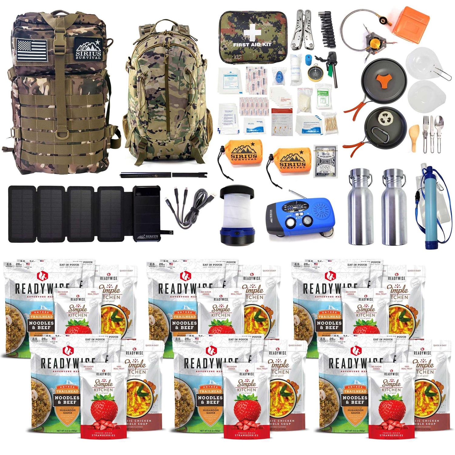 Family Comfort 72 Emergency Survival Kit/Backpack 72 Hour Kit