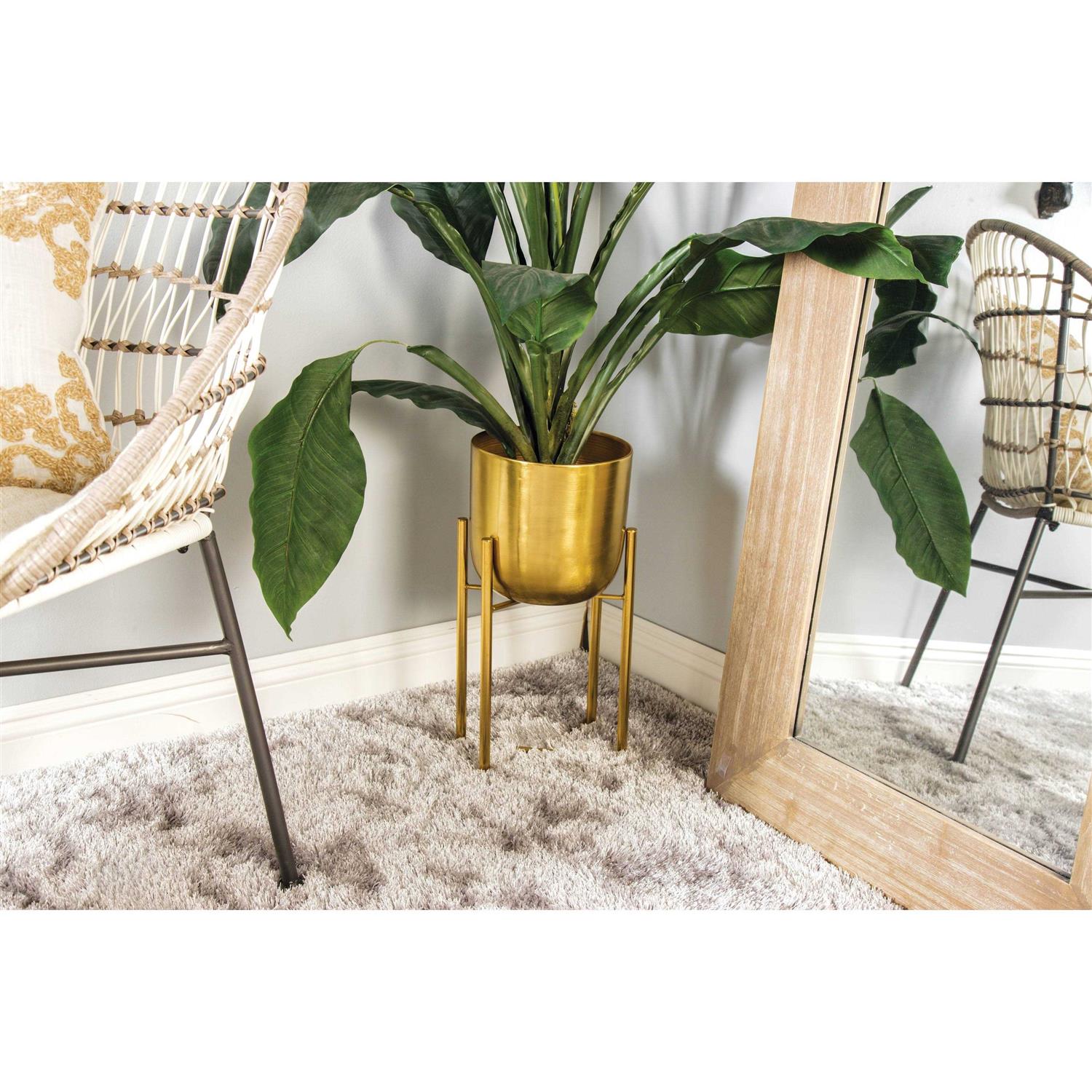 CosmoLiving by Cosmopolitan Gold Metal Glam Planter Set