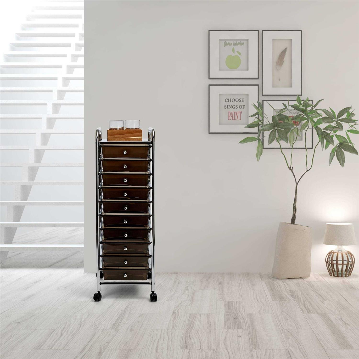 10-Drawer Organizer Cart Seville Classics