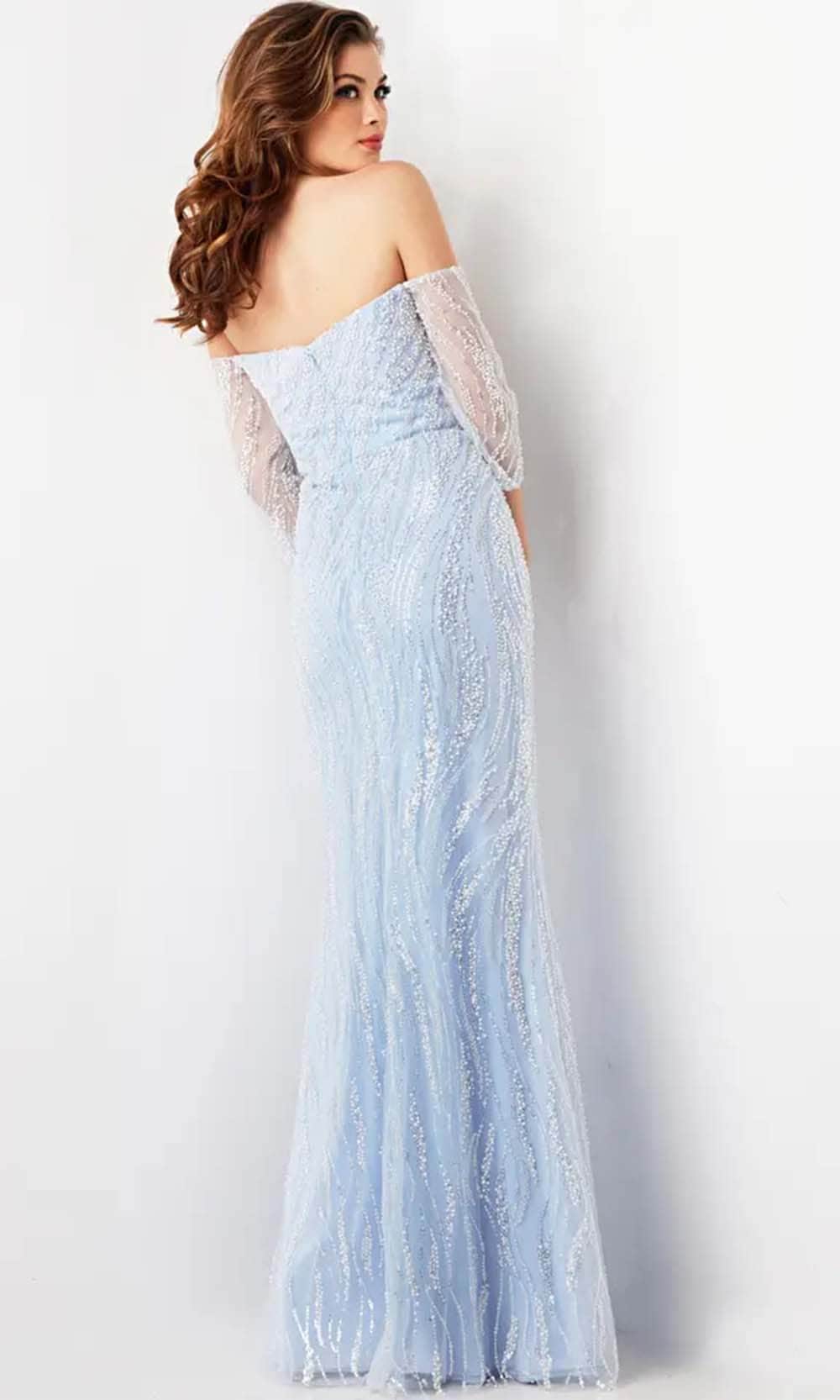 Beaded Off-Shoulder Prom Gown