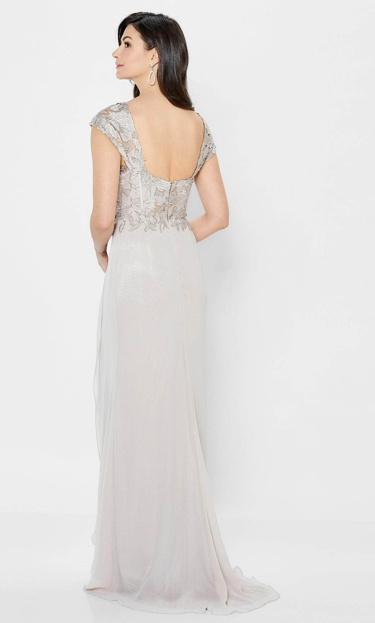 Cap Sleeve Floral Chiffon Dress