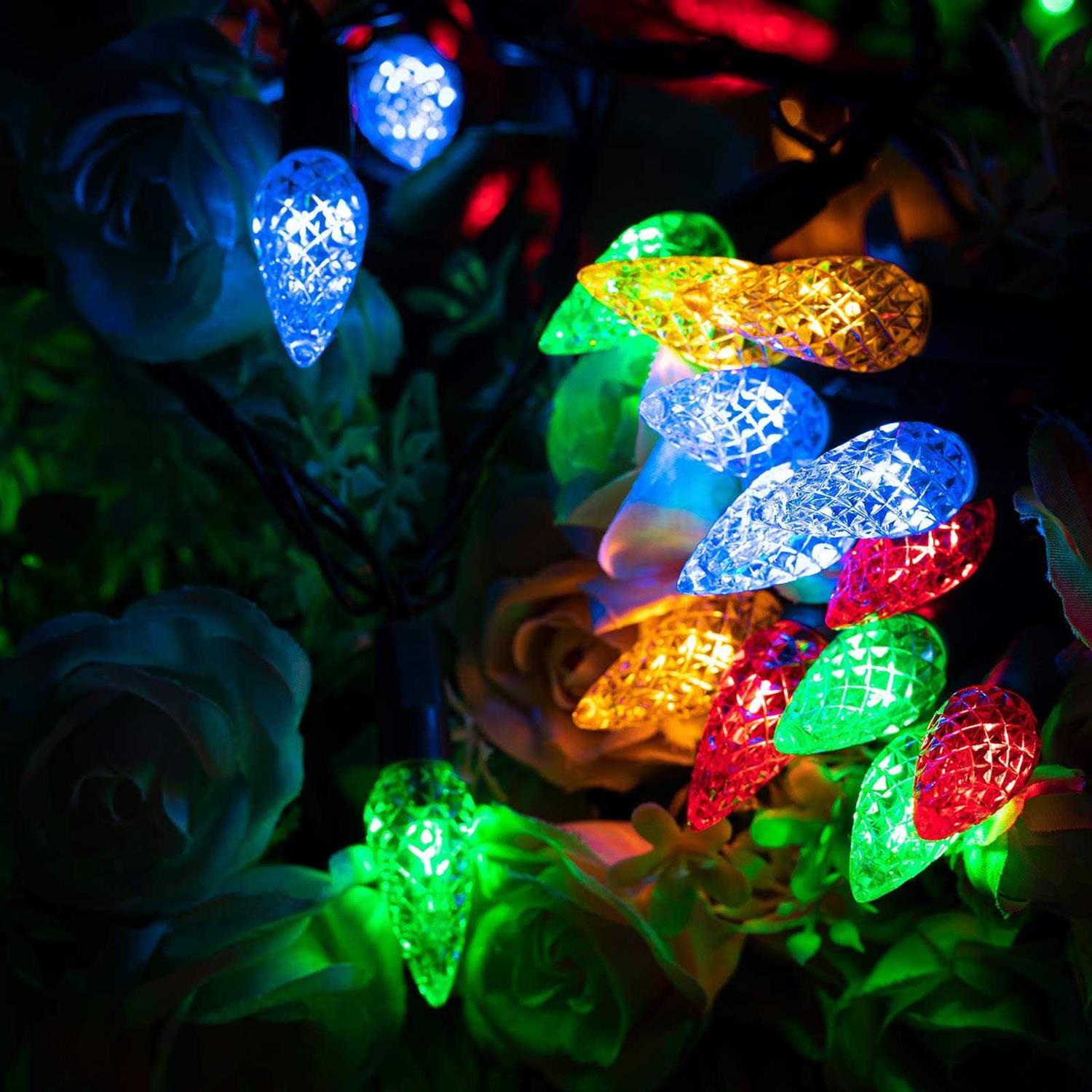 Awq C6 Christmas String Lights Plug In Fairy Twinkle String Lights 8 Modes Timer Function Waterproof Extendable for Indoor Outdoor