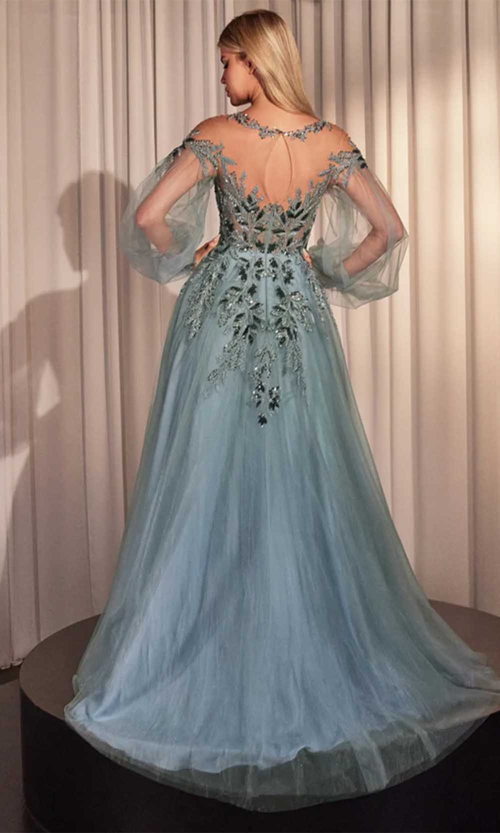 Bishop Sleeve Evening Gown