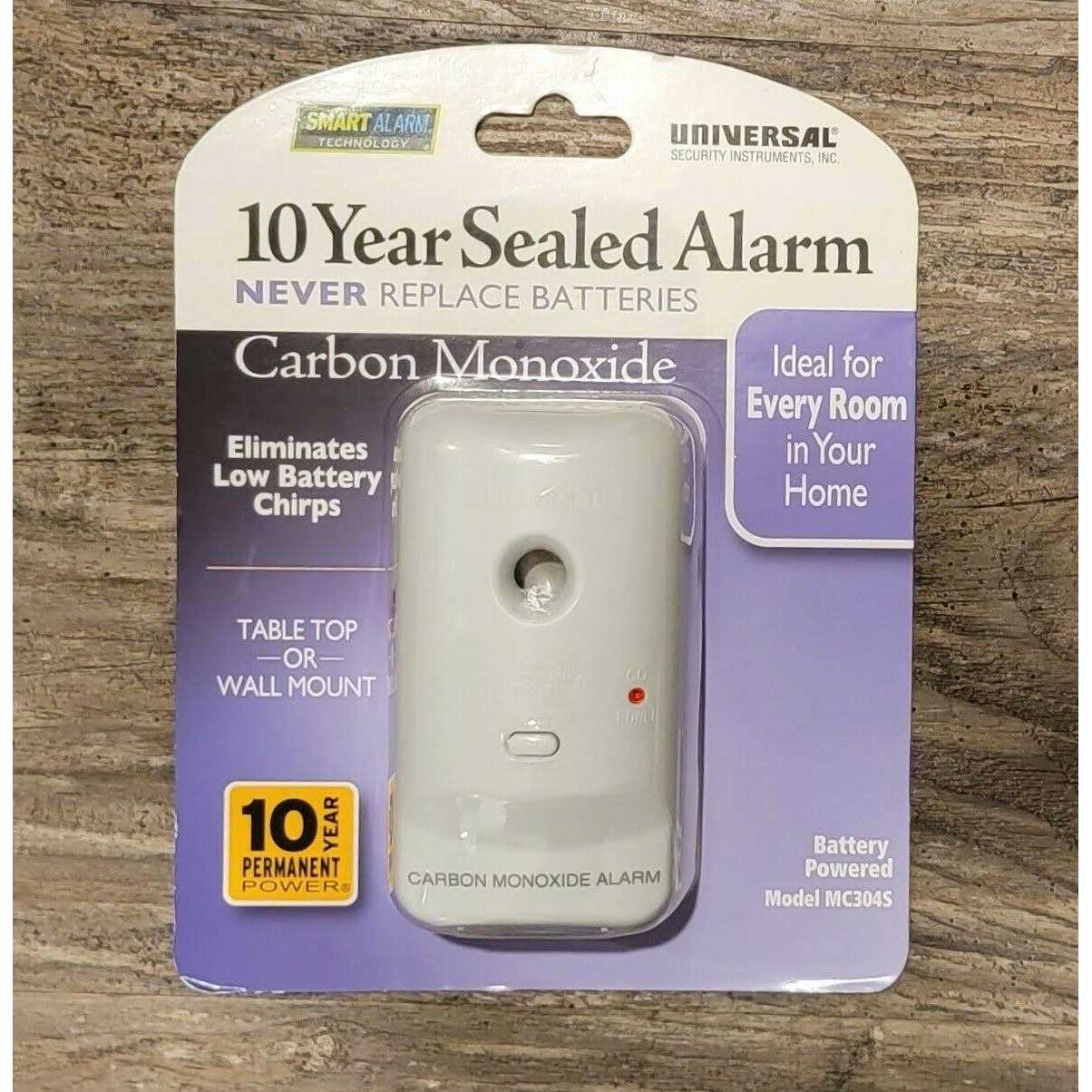 Universal Security Instruments Carbon Monoxide Smart Alarm with 10 Year Sealed Battery MC304SB