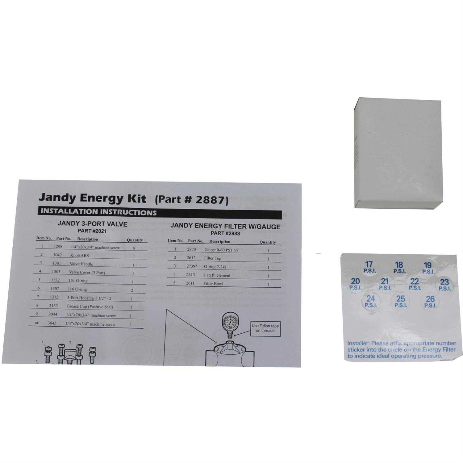 2888 Jandy Energy Filter with Gauge