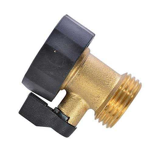 3/4 Brass Garden Hose Shut Off Valve,1-Way Restricted-Flow Water Shut-Off