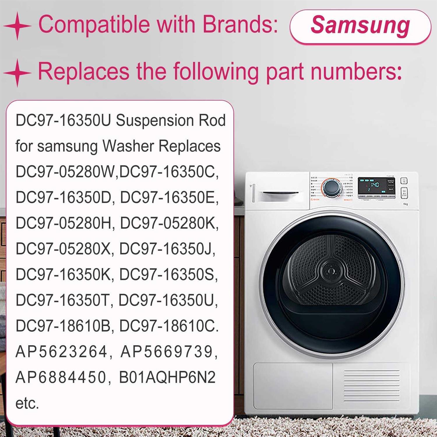 2023 Upgraded DC97-16350U Washer Suspension Rods Compatible with Samsung Washer Machine