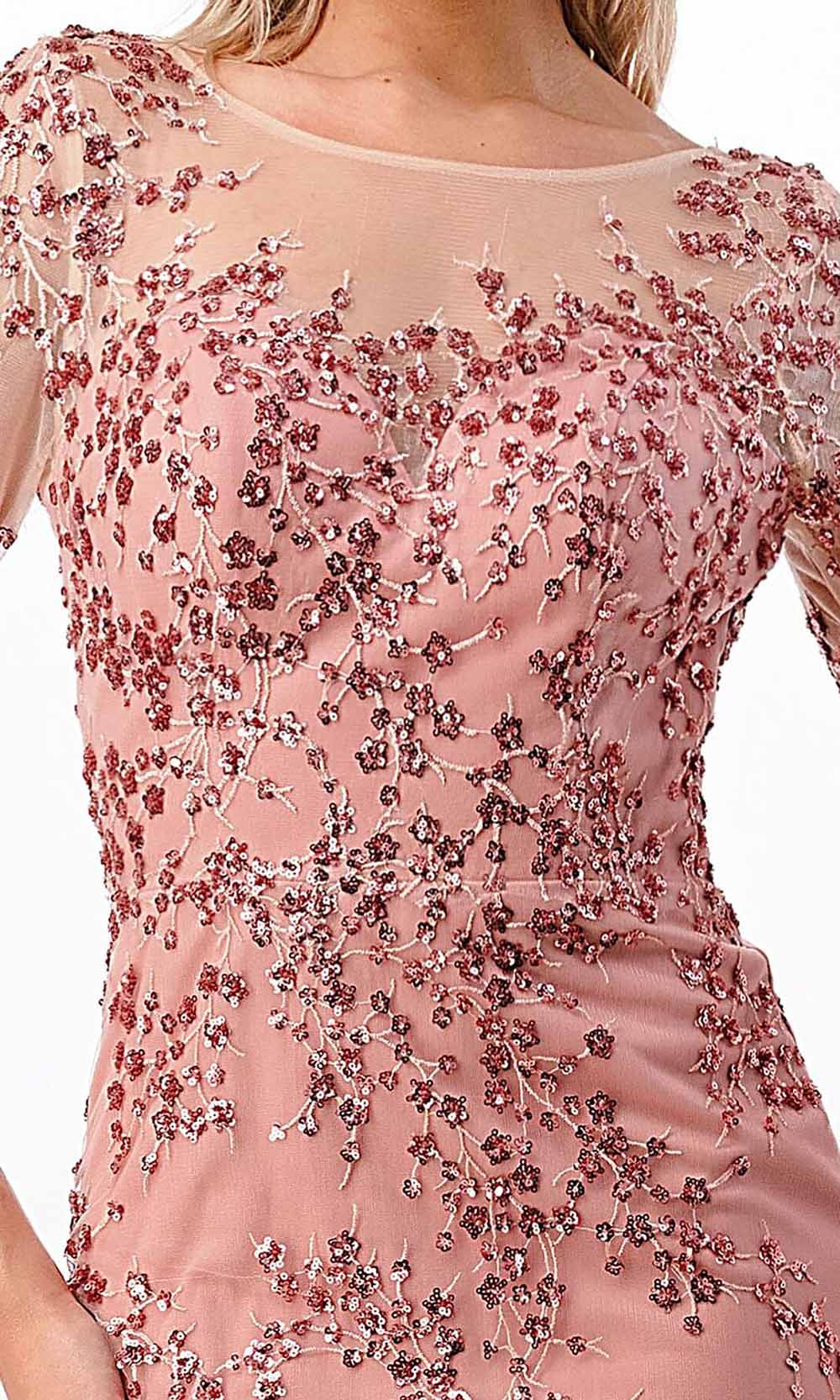 Cape Sleeve Mermaid Evening Gown