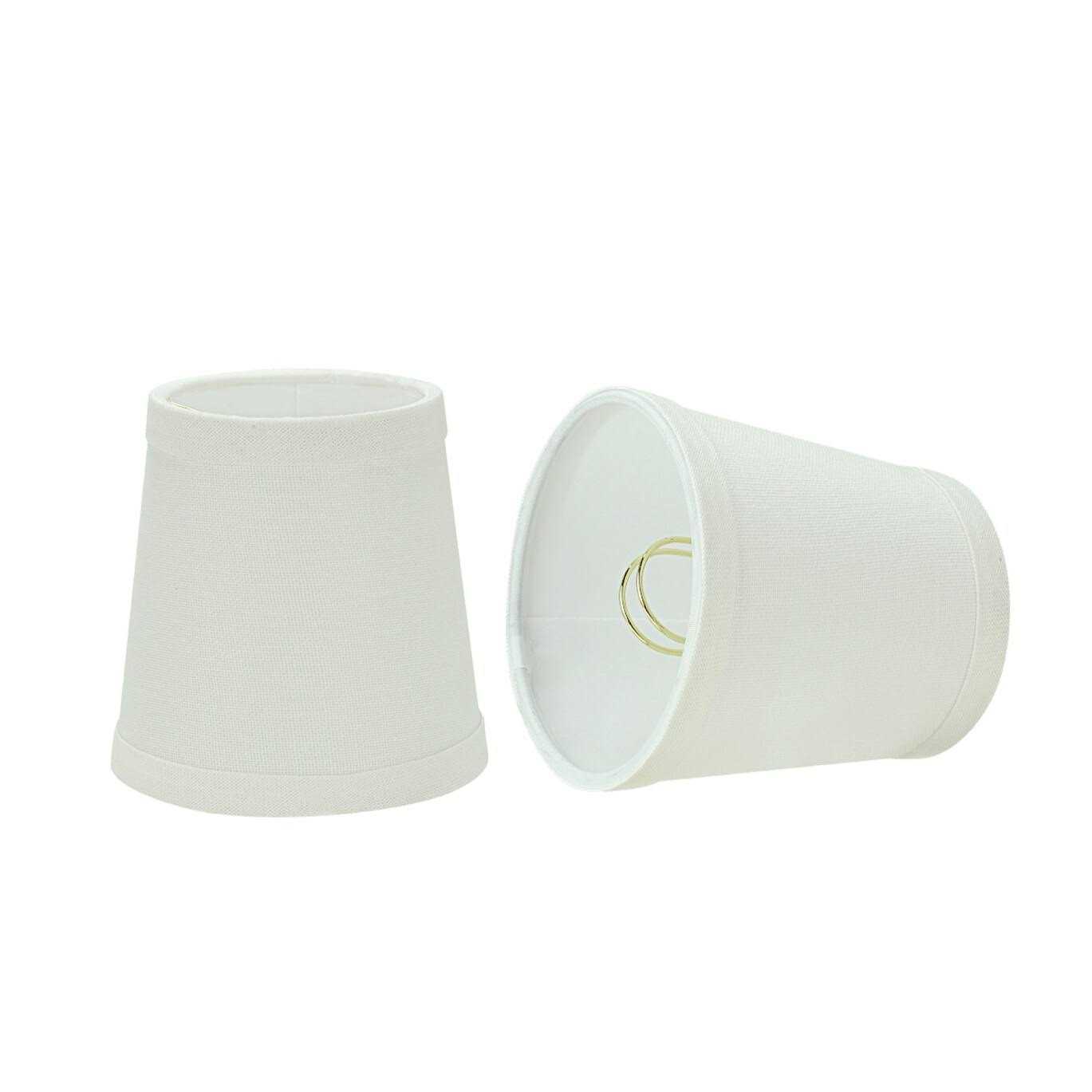 Aspen Creative Small Hardback Empire Shape Chandelier Clip-On Lamp Shade Set