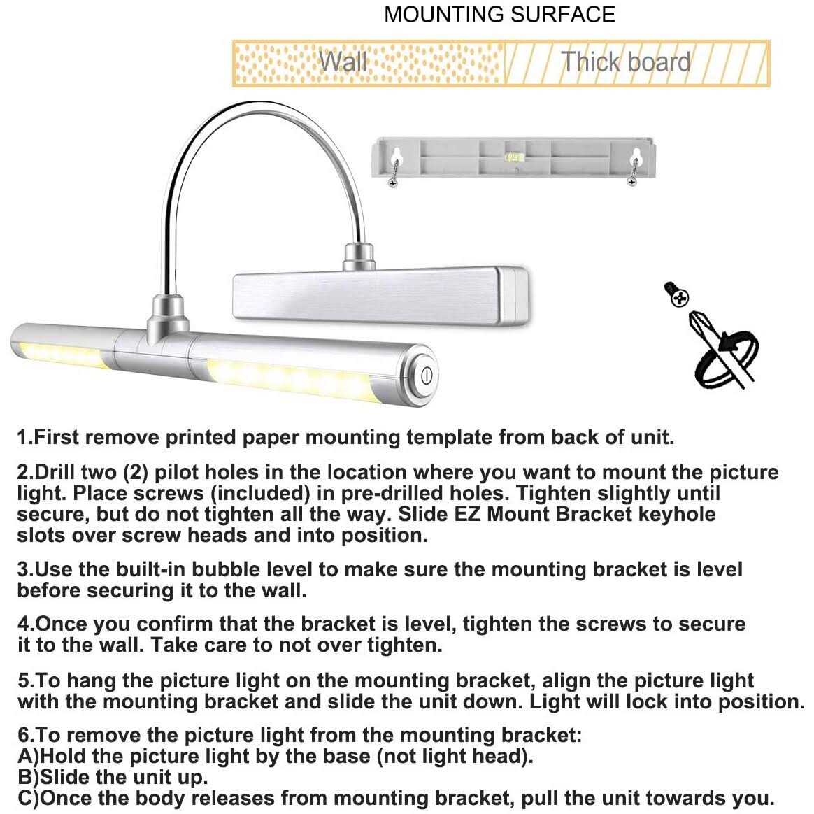 Westek Satin Gold 16 in. LED Swivel Picture Light with Remote Control