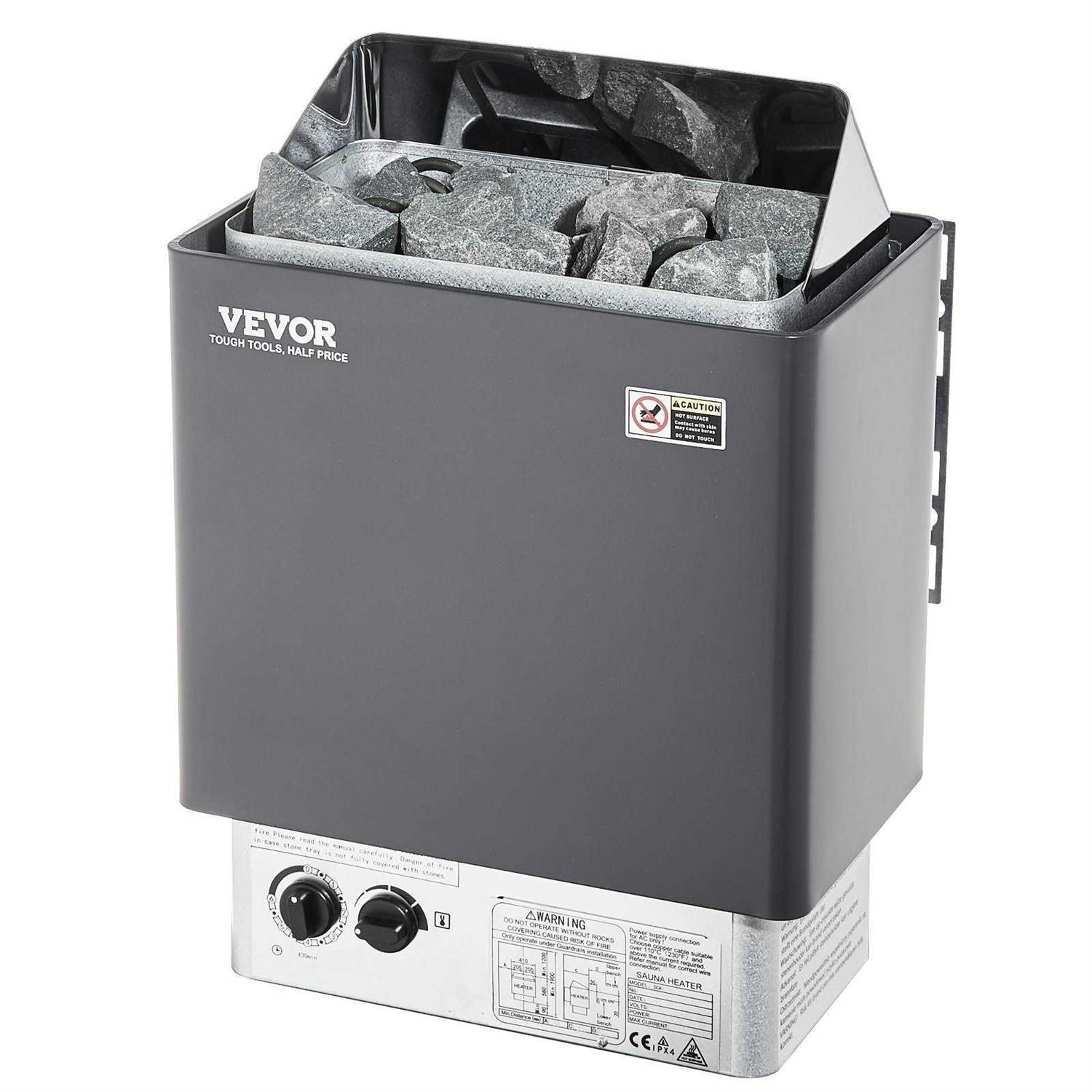 VEVOR Sauna Heater 3KW 220V Electric Sauna Stove Steam Bath Sauna Heater with Built-in Controls