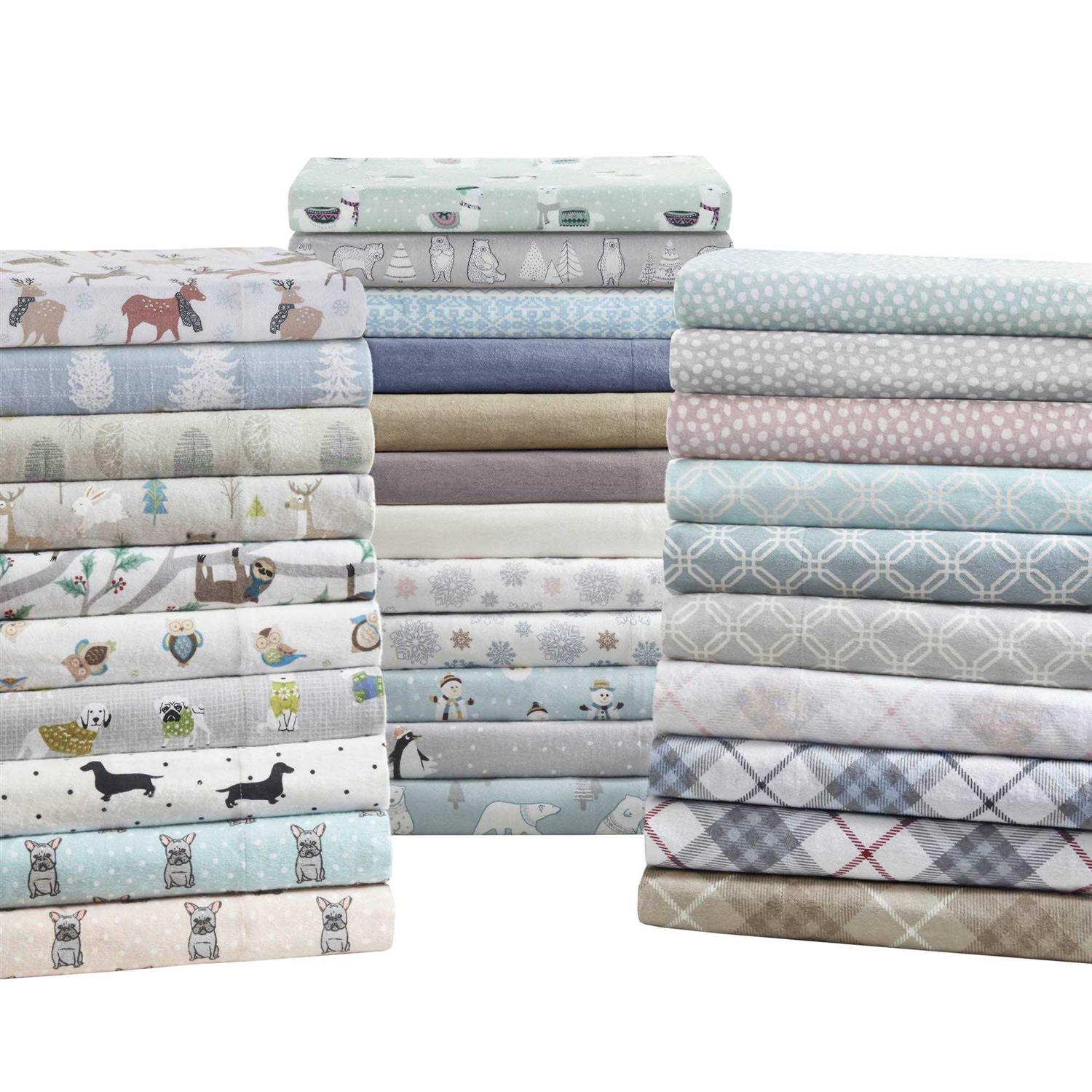 True North by Sleep Philosophy Cozy Cotton Flannel Printed Sheet Set