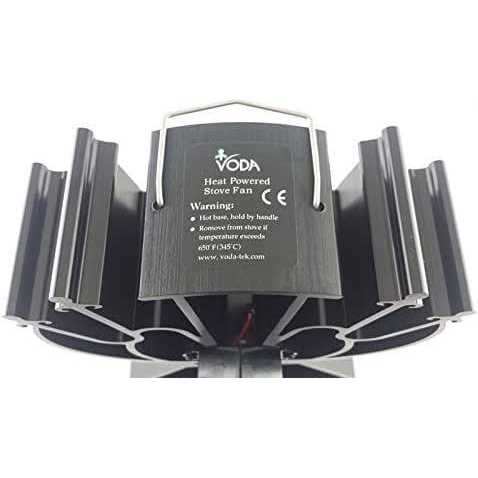 Voda 4-blade Heat Powered Stove Fan for Wood/Log Burner/fireplace increases 80% more warm air than 2 blade Fan