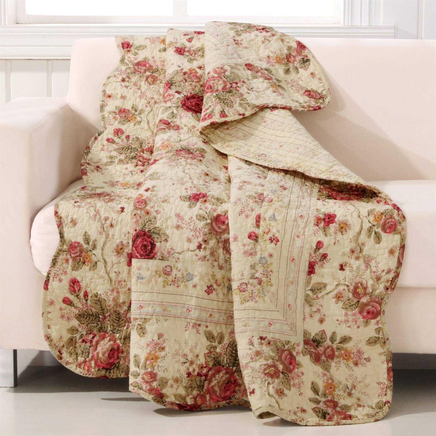 Antique Rose Throw Greenland Home Fashions