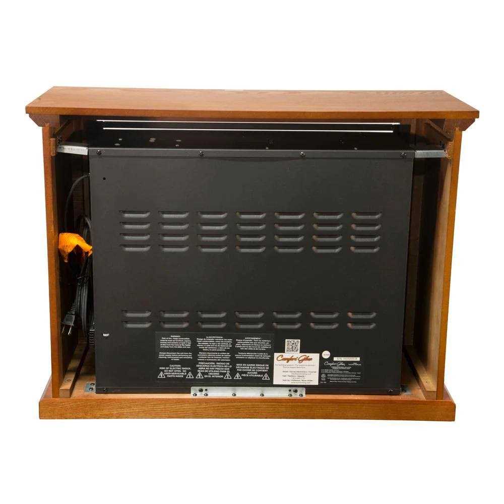 Comfort Glow Mobile Quartz Electric Fireplace with Real Flame Technology QF4570R