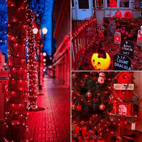 woohaha Christmas Lights Outdoor,2PACK 13ft 50-count Lights Incandescent Mini String 120v ul Lights