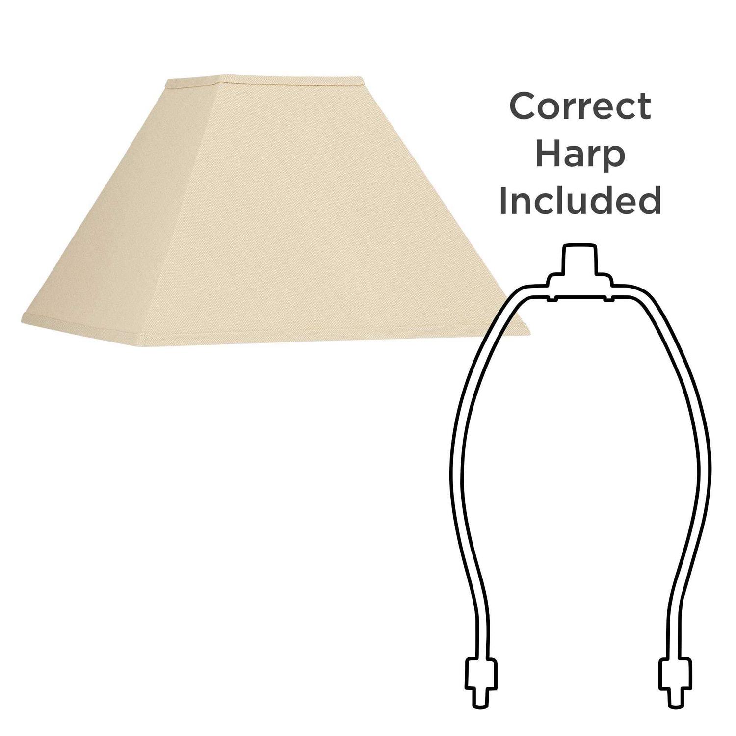 Brentwood Beige Linen Square Lamp Shade 7X17x13