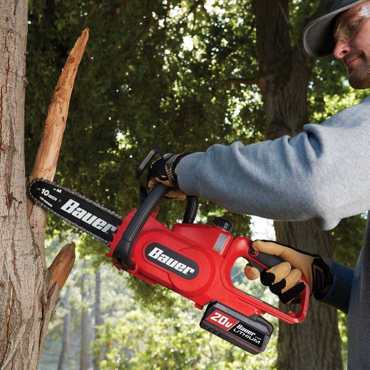 Bauer 20V Cordless 10 in. Chainsaw – Tool Only
