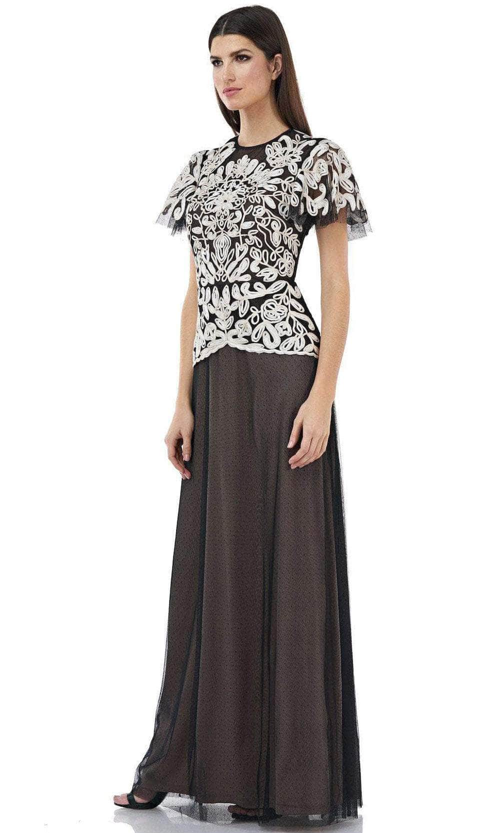 Short Sleeved Embellished Fully Lined Dress