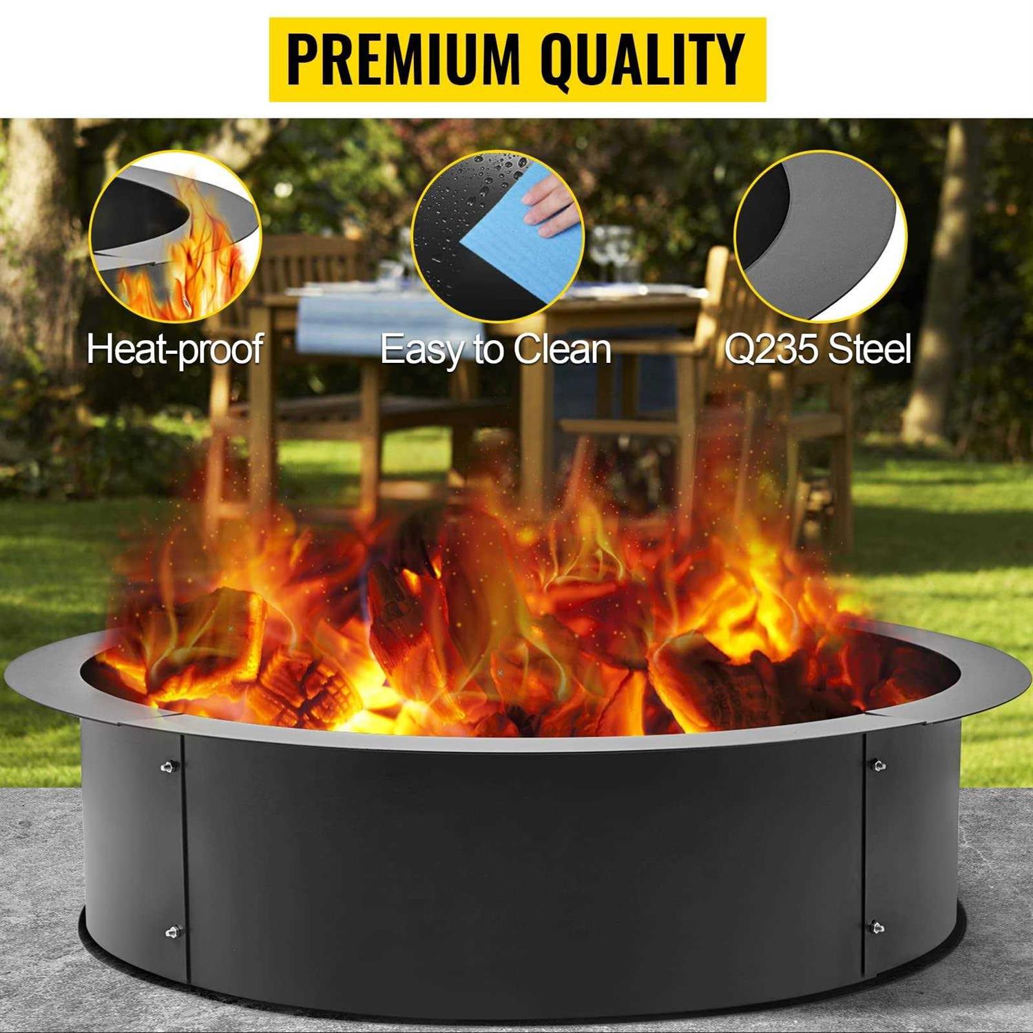 Vbenlem Fire Pit Ring 42-Inch Outer/36-Inch Inner Diameter