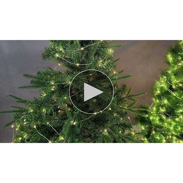 ZELUXDOT 600 leds String Lights Fairy String Lights 200ft Long Outdoor Waterproof Copper String Lights with Remote 8 Modes for Bedroom