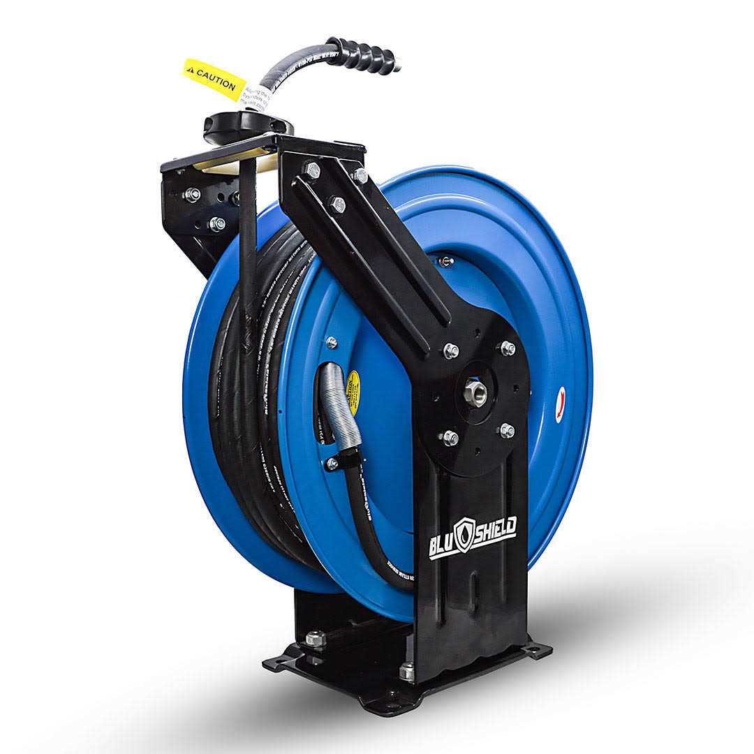 BluShield Heavy Duty Pressure Washer Hose Reel with Aramid Braided Hose PWR3850