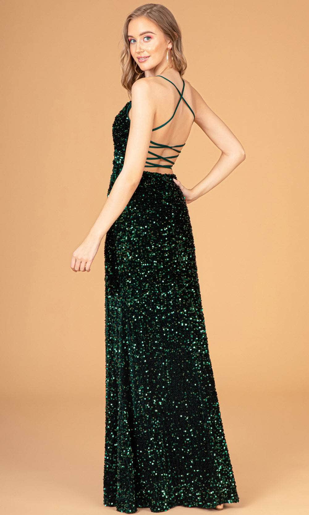 Velvet Sequined Prom Gown