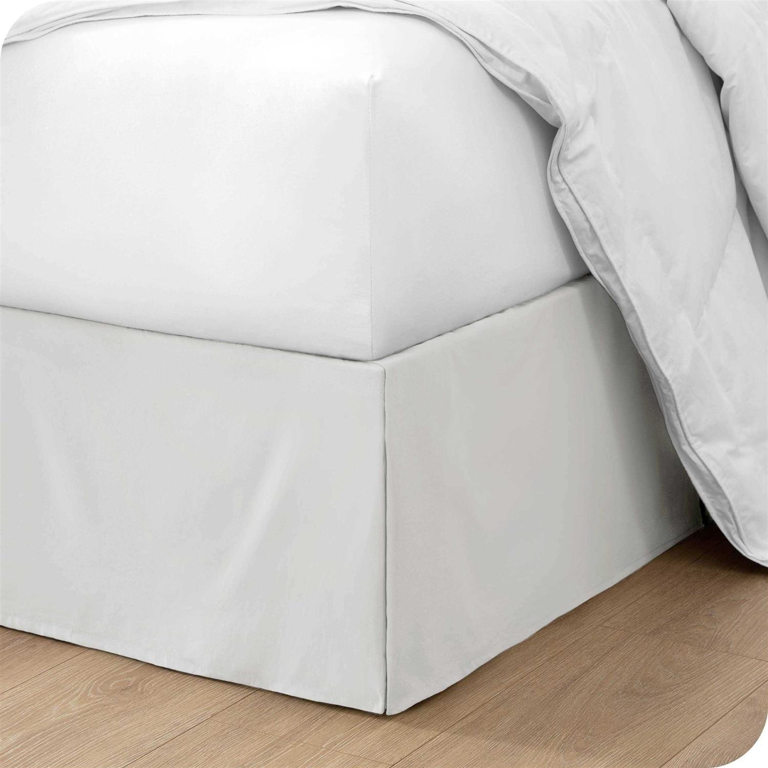 Bare Home Bed Skirt Microfiber Pleated