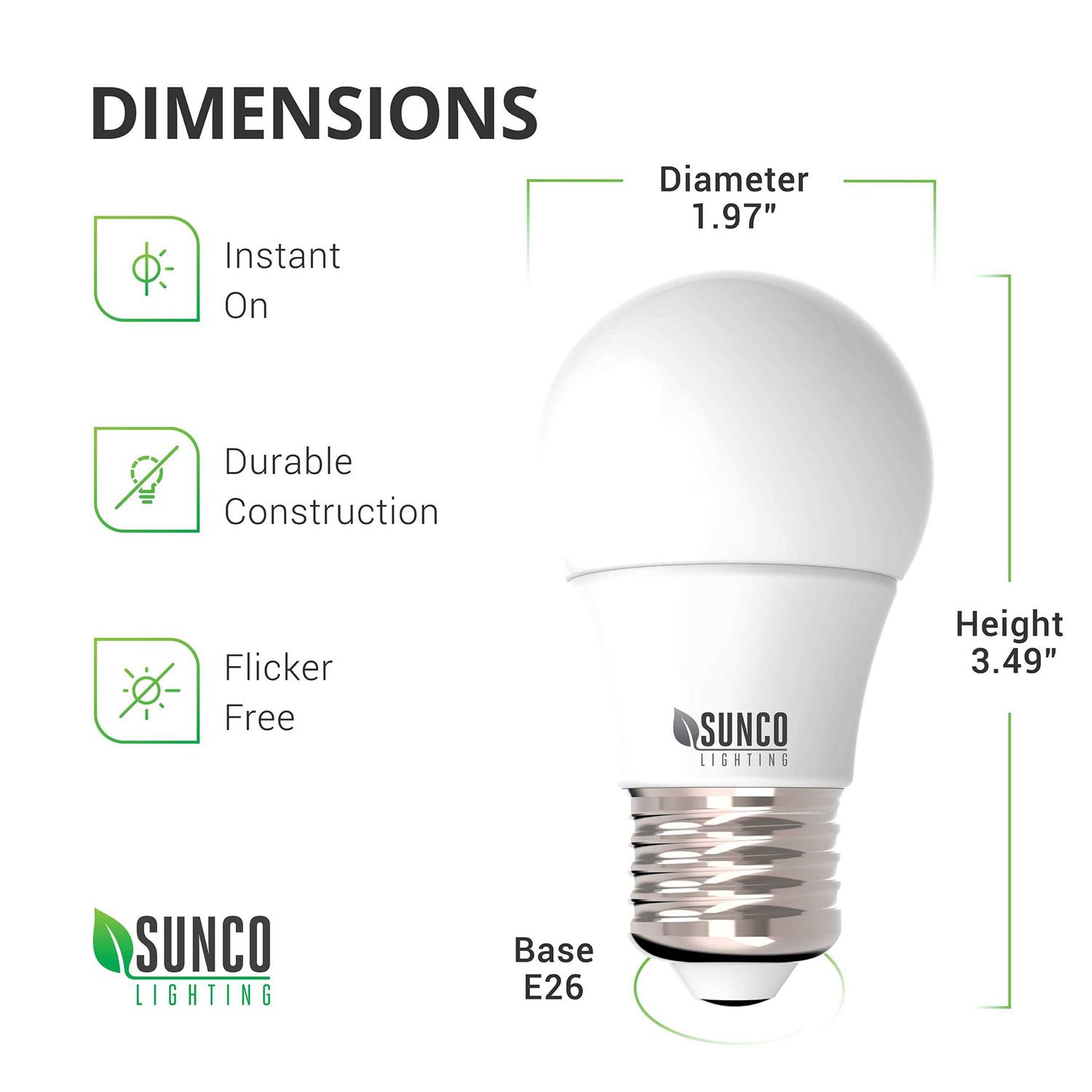 Sunco Lighting A15 LED Bulb
