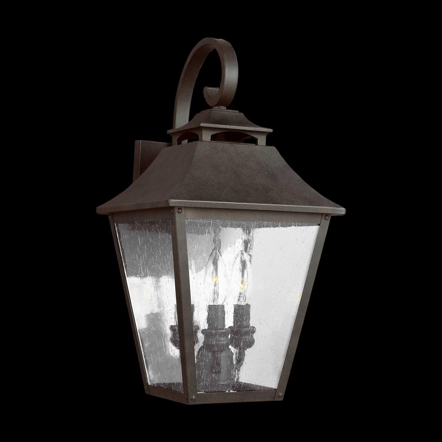 Visual Comfort Studio Galena 3 Light Wall Lantern OL14403SBL