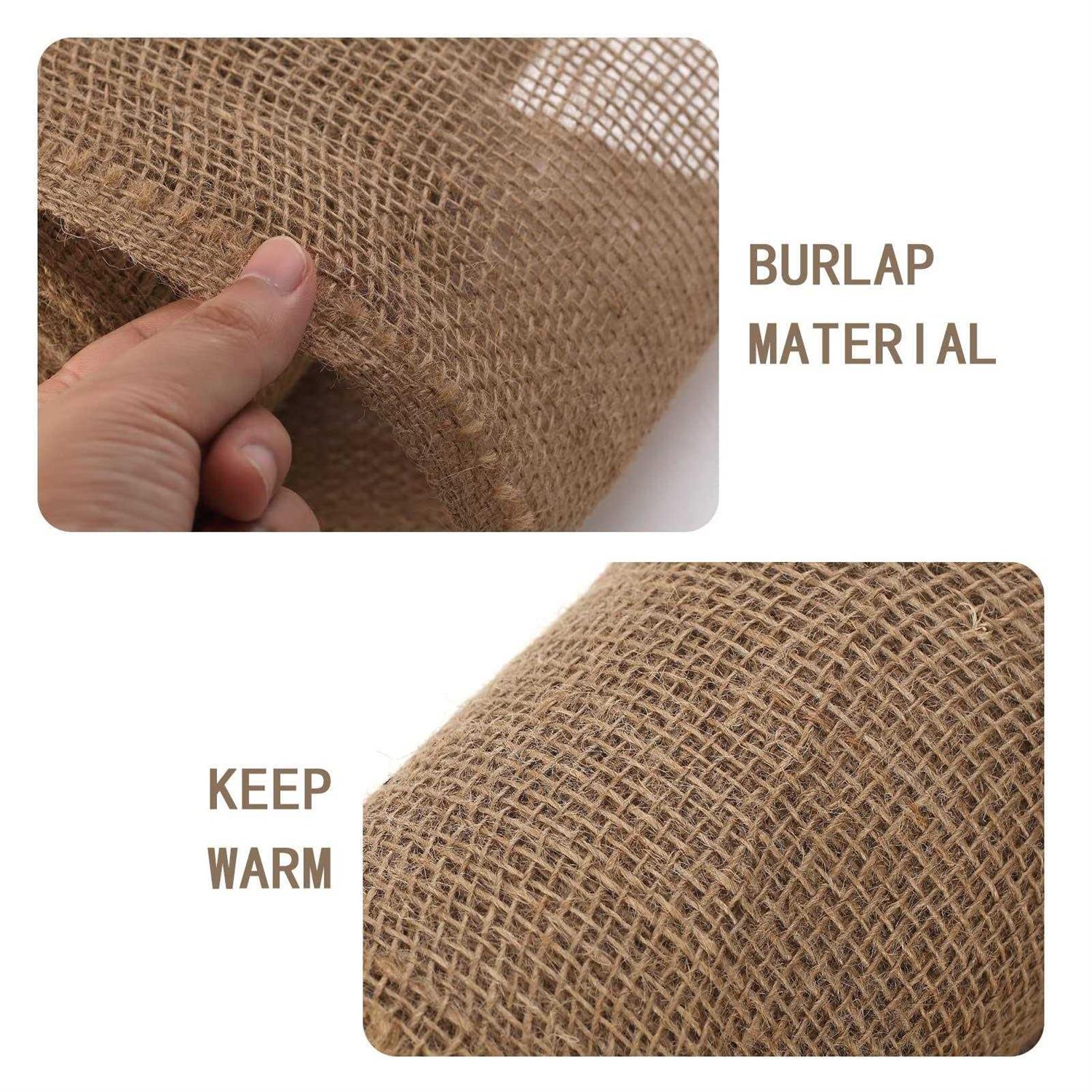 7.8 x 39.4ft Natural Jute Burlap Tree Protector Wraps,Tree Wraps to Protect Bark Winter Tree Covers Freeze Protection Plants Bandage for Keeping