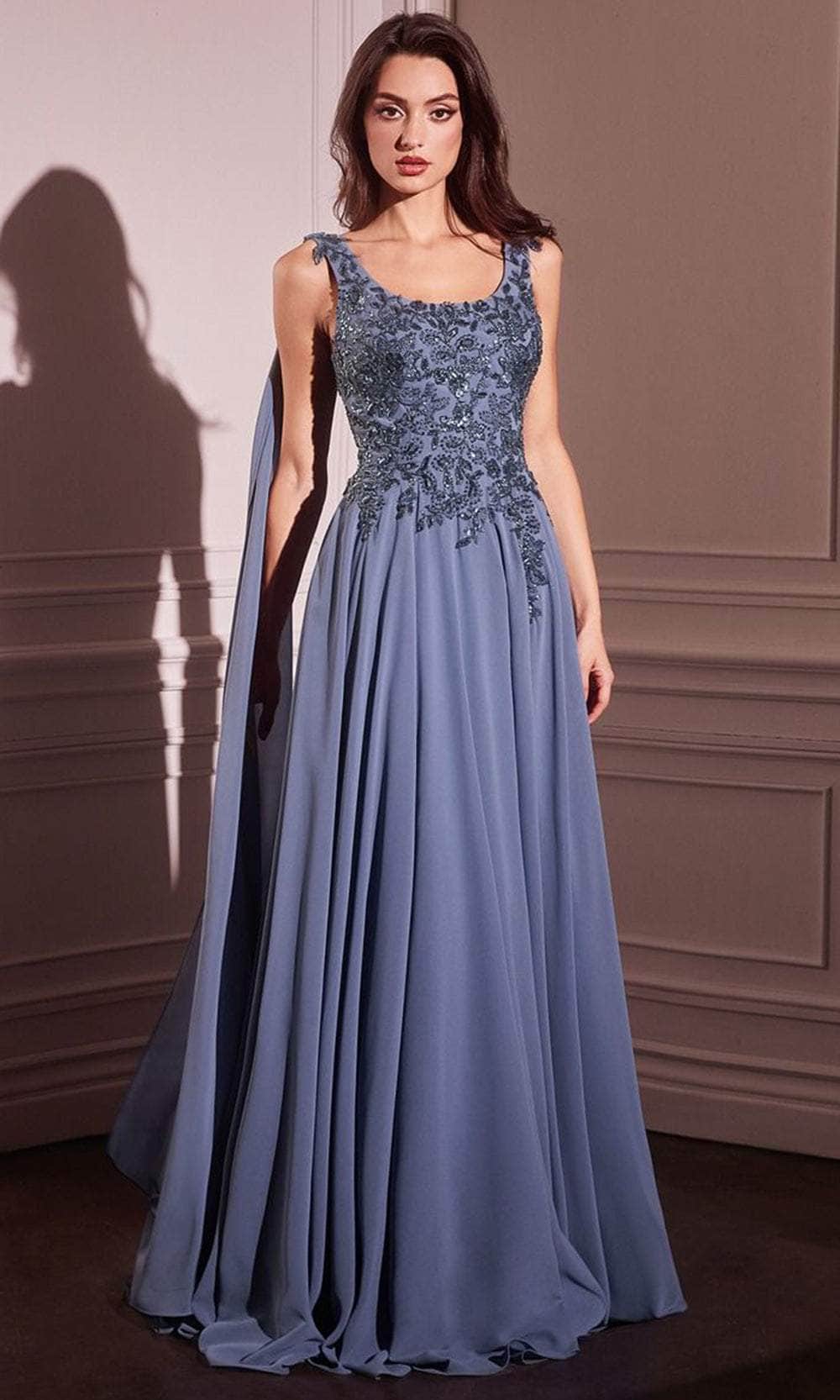 A-Line Chiffon Evening Gown