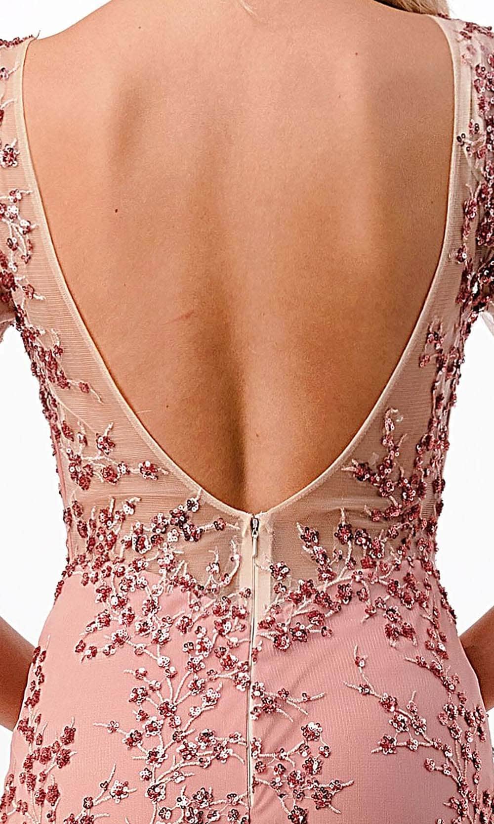 Cape Sleeve Mermaid Evening Gown