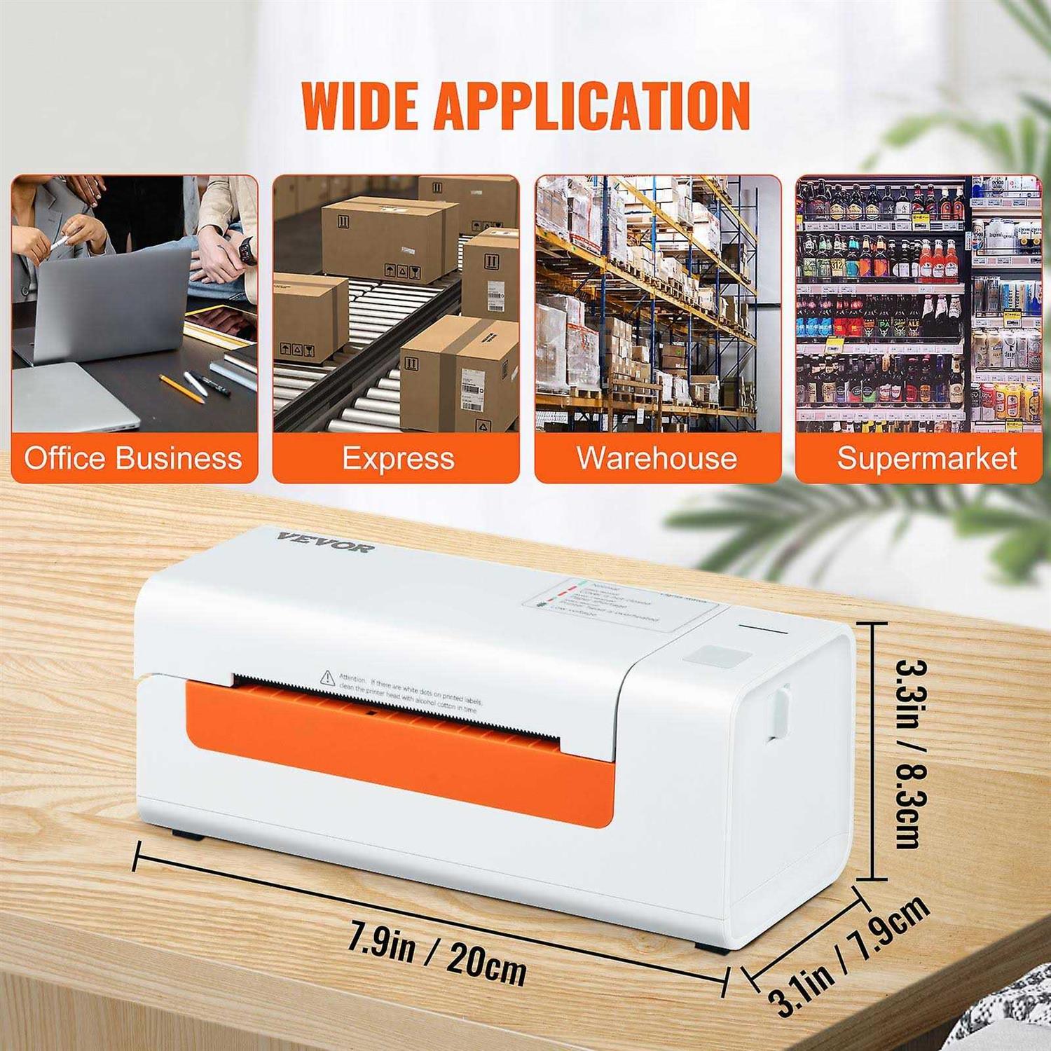 VEVOR Thermal Label Printer Shipping Label Printer for Width of 1.57