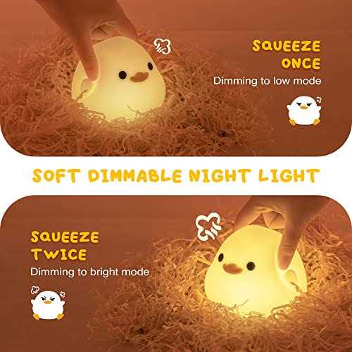 UNEEDE LED Cute Bean Duck Night Light