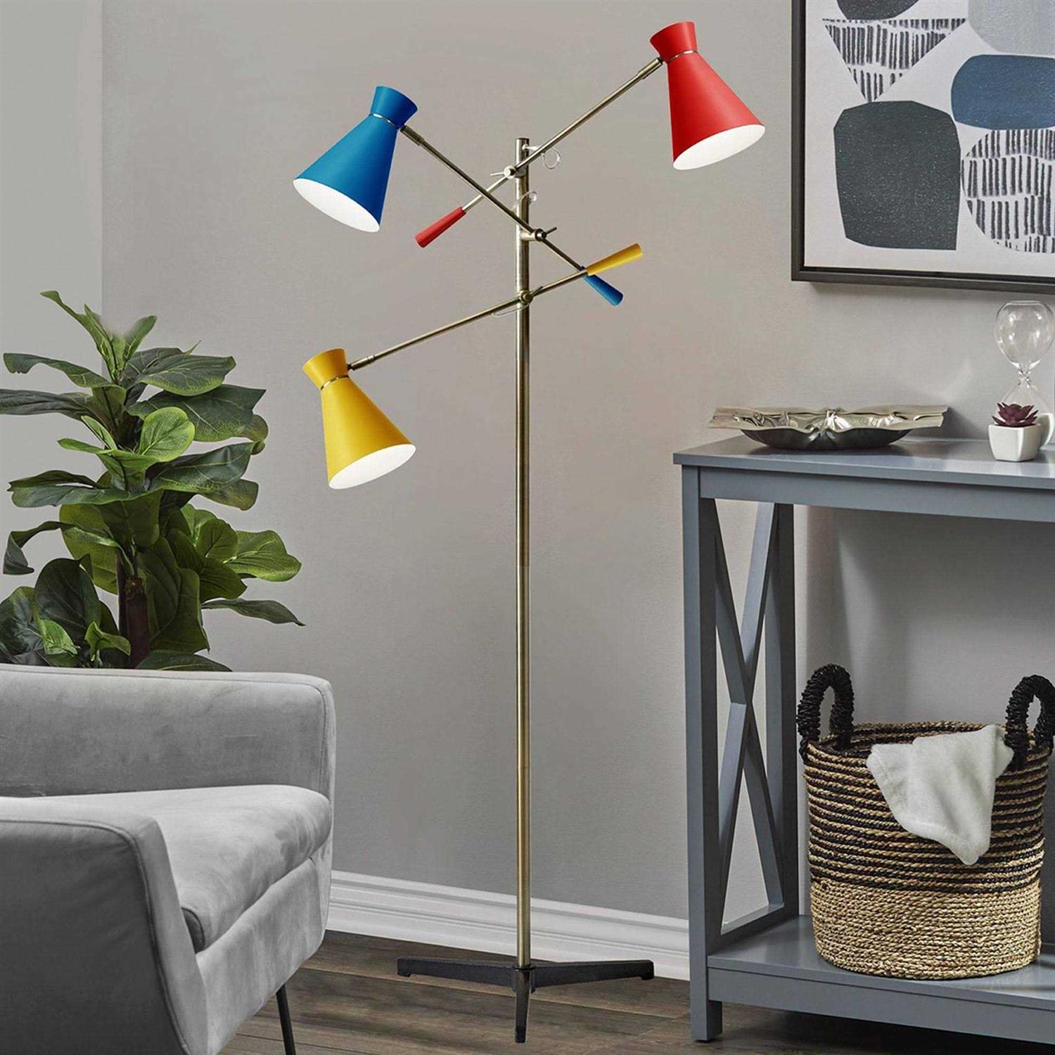 Adesso Lyle 3-Arm Floor Lamp