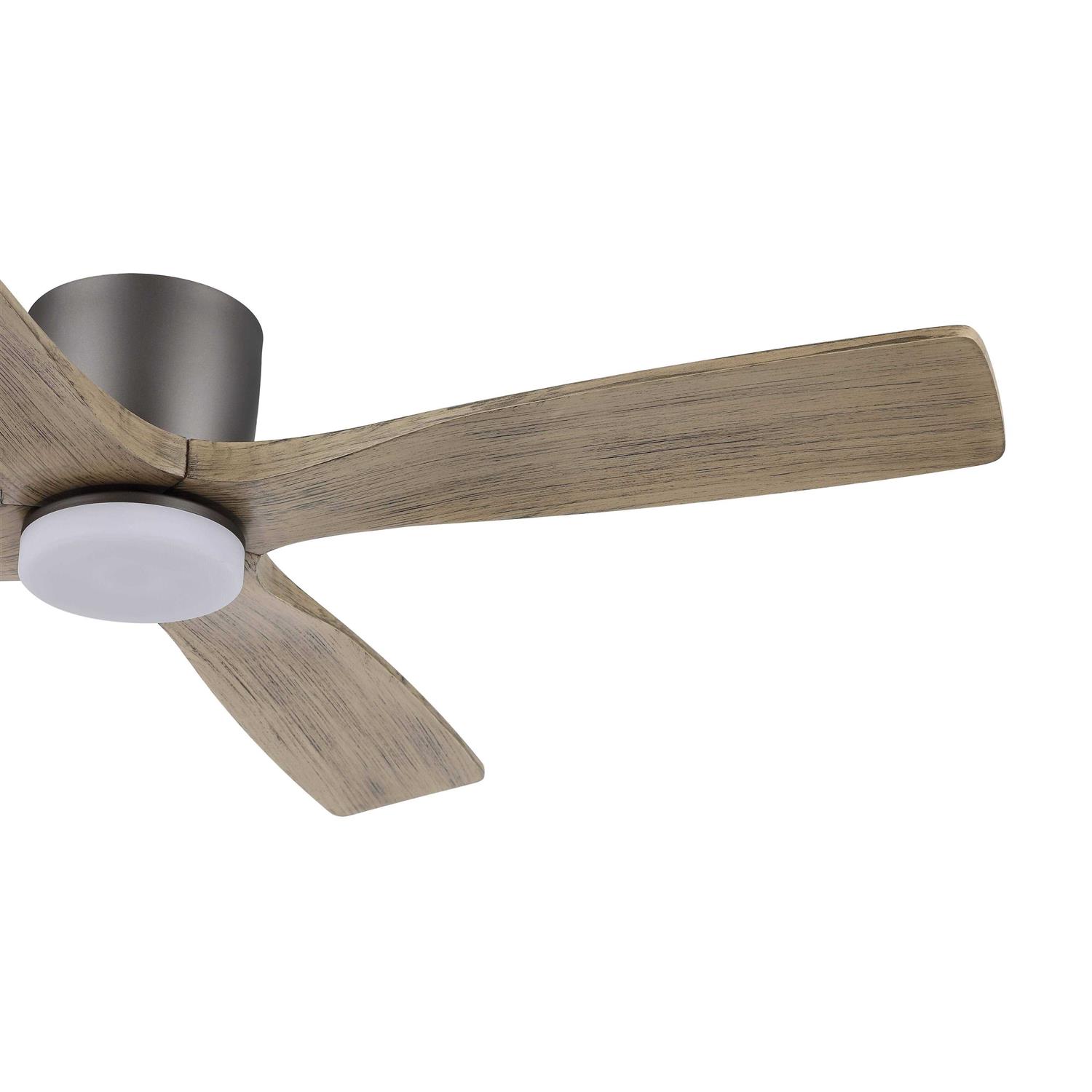 WINGBO 54 inch DC Flush Mount Ceiling Fan with Light and Remote